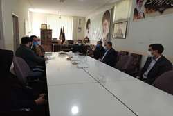 دیدار مسوولان حوزه سلامت شهرستان با فرمانده ناحیه مقاومت بسیج سپاه کازرون به مناسبت هفته بسیج