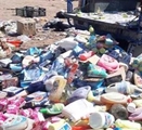 معدوم سازی بیش از نیم تن مواد آرایشی و بهداشتی فاسد در شهرستان کازرون