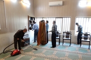 برگزاری آیین معنوی غبارروبی نمازخانه شبکه بهداشت و درمان کازرون در آستانه فرارسیدن ماه مبارک رمضان