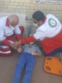 حضور رییس شبکه بهداشت و درمان کازرون در مانور سراسری زلزله در دبستان امام علی (ع)