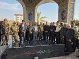 حضور مدیران حوزه سلامت کازرون در آیین غبارروبی و گلباران قبور شهدا